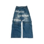 Men's Retro Letter Printed Minimalist Wide Leg Pants - Image 4