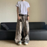 Spring And Summer New 3D Digital Camouflage Printed Denim Trousers For Men - Image 4