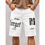 Men's Letter Printed Do The Old Cowboy Shorts - Image 8