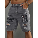 Men's Letter Printed Do The Old Cowboy Shorts - Image 9