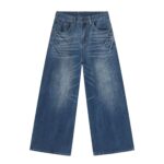 Retro Washed Jeans Loose Straight Wide Leg Pants - Image 6