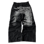Men's Retro Letter Printed Minimalist Wide Leg Pants - Image 8