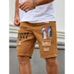 Men's Letter Printed Do The Old Cowboy Shorts - Image 7
